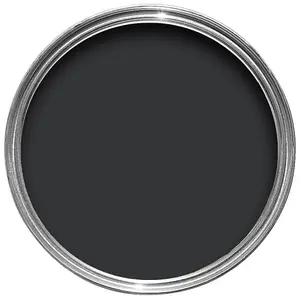 Farrow & Ball Estate Pitch black No.256 Matt Emulsion paint, 2.5L