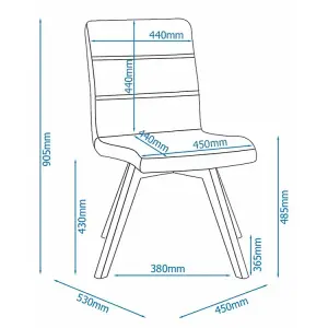 Athens dining chair in taupe fabric