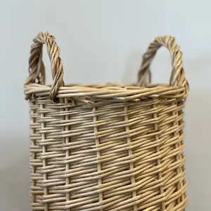 Woven Willow Wicker Umbrella and Walking Stick Basket Holder