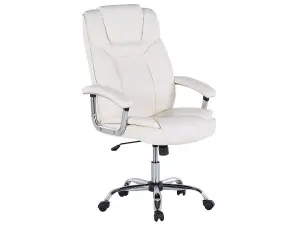 Executive Chair Faux Leather Cream ADVANCE