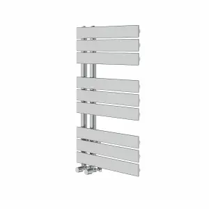 Rinse 824x500mm Flat Panel Bathroom Heated Towel Rail Radiator Chrome