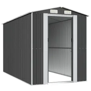 Berkfield Garden Shed Anthracite 192x357x223 cm Galvanised Steel