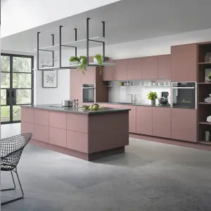 Premium Kitchens Ethos Matt antique rose Standard Clad on wall panel (H)960mm (W)360mm