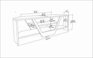 Decorotika Sares TV Stand TV Unit for TVs up to 55 inch