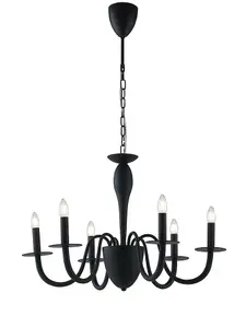 Luminosa ARMSTRONG 6 Light Chandeliers Black 78x53cm