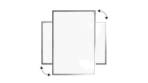 ALLboards Whiteboard dry erase magnetic surface, silver wooden frame 60x40 cm