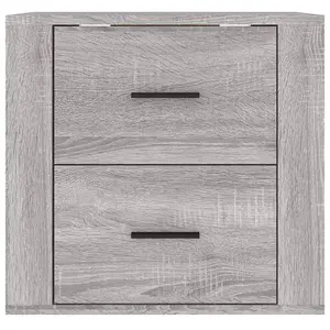 Berkfield Wall-mounted Bedside Cabinet Grey Sonoma 50x36x47 cm