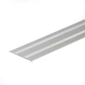 Self-adhesive anodised aluminium door floor bar edge trim threshold profile  930mm x 35mm a08 silver