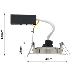 Arlec Pack 3 Adjustable Downlight Brushed Steel