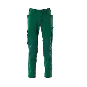 Mascot Accelerate Stretch Trousers with Kneepad Pockets - Green   (32.5) (Leg Length - Regular)