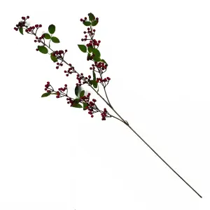 6 x 80cm Artificial Red Christmas Berry Spray