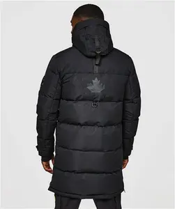 Zavetti Canada Rumarzo Longline Puffer Parka Jacket Jet Black - Size XS