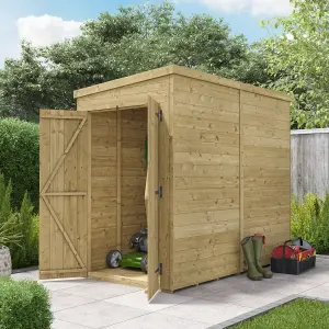 BillyOh Switch Tongue and Groove Pent Wooden Shed - 8x4 Windowless - 15mm Thickness