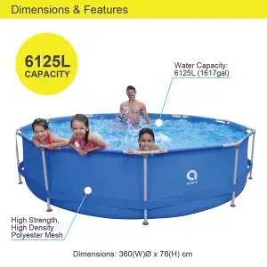 Avenli 12ft Round Steel Family Pool