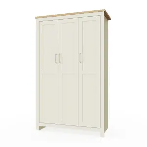 The Lisbon Cream 3 Door Wardrobe