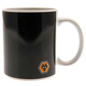 Wolverhampton Wanderers FC Crest Mug Yellow/Black/White (One Size)