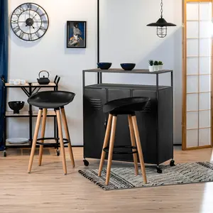 Tata 68cm Bar Stool (Set of 2) Black