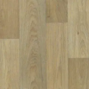 Brown Modern Wood Effect Anti-Slip Vinyl Flooring for Home, Shops, Offices, 2.8mm Thick Vinyl Sheet-6m(19'8") X 2m(6'6")-12m²