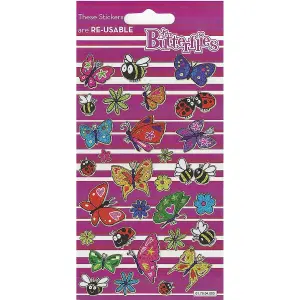 Paper Projects Reusable Butterflies Stickers Multicoloured (One Size)