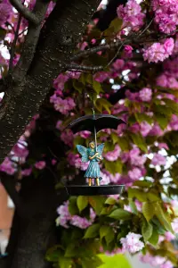 Hanging Wild Garden Bird Feeder Fairy Ornament