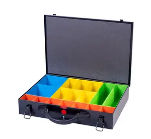 DJM Medium Metal Compartment Organizer System Case Black