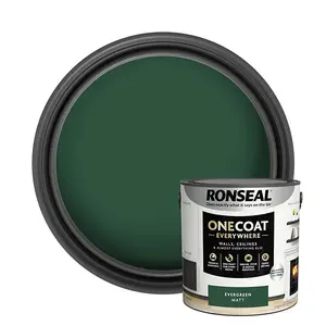 Ronseal One Coat Evrywhere Matt Paint 2.5L  Evergreen