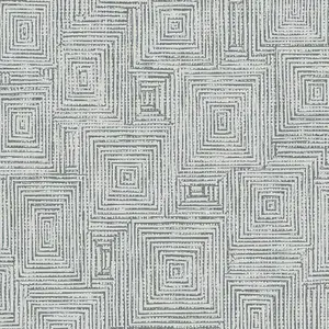 Grey Geometric Wallpaper Rasch Silver Square Metallic Textured Embossed Vinyl