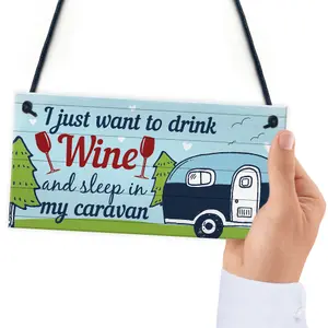 Red Ocean Funny Novelty Caravan Plaque Home Decor Gifts Garden Hanging Sign Campervan Accessories Gifts