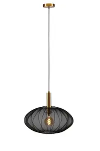 Lucide CORINA - Pendant light - 50 cm - 1xE27 - Black