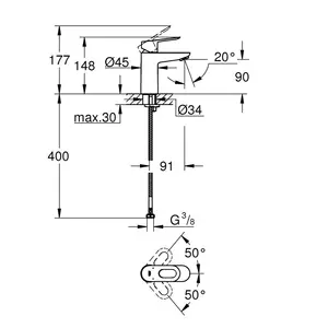 Grohe BauLoop Mono Basin Mixer