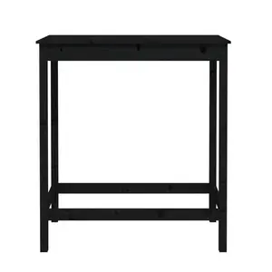 Johnrobert Rectangular 100Cm L x 50Cm W Dining Table Black / H100 x L50 x W110cm