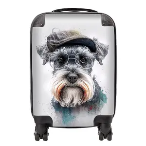 Miniature Schnauzer Dog Splashart Suitcase - Small