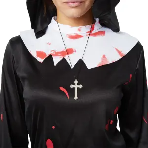 Scary Nun - Halloween fancy dress costume for women - black/white XXL