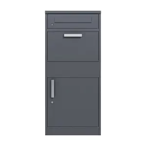 Phoenix PB1121AAK Secure Parcel Delivery Box, Outdoor Parcel Box with Key Lock, Safe Package Storage Solution