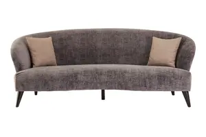 Interiors by Premier Reine Grey Velvet 3 Seat Sofa