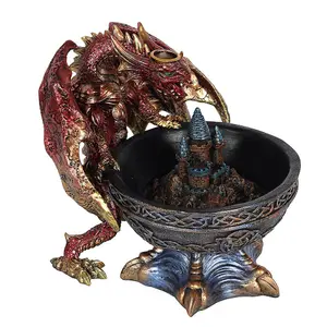 Something Different Kingdom Backflow Incense Burner Red/Grey/Blue (One Size)