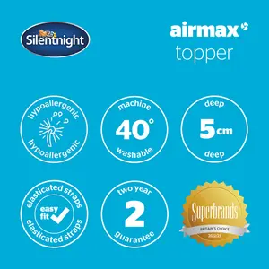 Silentnight Airmax 5cm Deep Mattress Topper Super King (6')