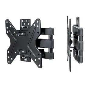 TV Bracket - for 17 - 42 inch screens, extendable, swivel, tilt TV wall mount - black