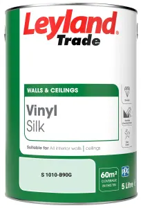 Leyland Trade Vinyl Silk Walls & Ceilings Emulsion Paint (S 1010-B90G) - 5L