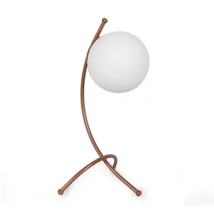 Luminosa Model 16 Deco Globe Table Lamp Copper