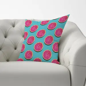 Fruity Pattern Of Pink Grapefruit Cushions 60cm x 60cm