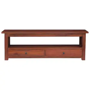 Berkfield TV Cabinet Brown 115x30x40 cm Solid Mahogany Wood