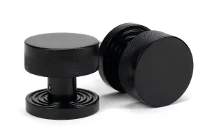 From The Anvil Black Brompton Mortice/Rim Knob Set (Beehive)