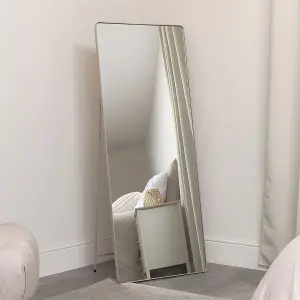 Melody Maison Taupe Framed Free Standing Cheval Mirror 155cm x 60cm