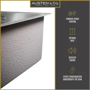 Austen & Co. Garda Double Bowl Reversible Inset Or Undermount Stainless Steel Kitchen Sink