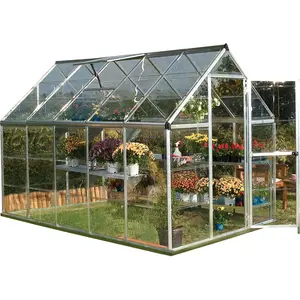 Harmony Greenhouse 6 x 4 Silver / 208cm H x 185cm W x 126cm D