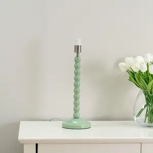 ValueLights Bobbles Sage Green Bobbin Table Lamp Base