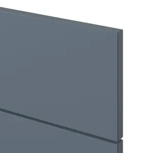 GoodHome Alisma Matt blue Slab Door & drawer 600mm