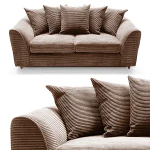 Lennox Chocolate Sofa Set 3 Seater