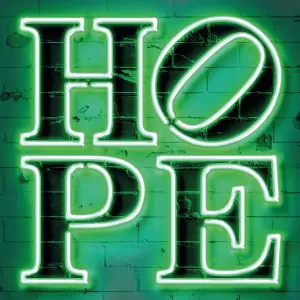 Neon Tube Hope Mural - 192x260cm - 5480-4